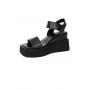 Greyder 50731 Siyah Hakiki Deri Fashıon Casual Kadın Sandalet