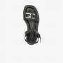 Greyder 33561 Siyah Hakiki Deri Düz Casual Kadın Sandalet