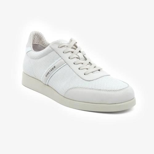 Greyder 18462 Beyaz Hakiki Deri Sneaker Casual Erkek Ayakkabı
