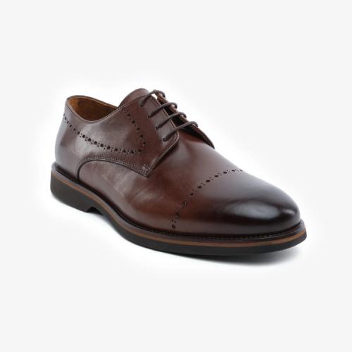 Greyder 64666 Kahve Hakiki Deri Klasık Casual Erkek Ayakkabı