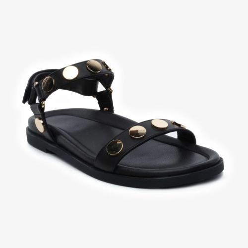 Greyder 34511 Siyah Hakiki Deri Casual Sandalet