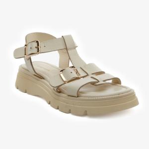 Greyder 59031 Bej Hakiki Deri Casual Kadın Sandalet