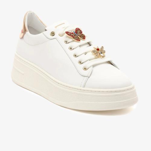 Greyder 59273 Beyaz Altın Hakiki Deri Sneaker Casual Kadın Ayakkabı