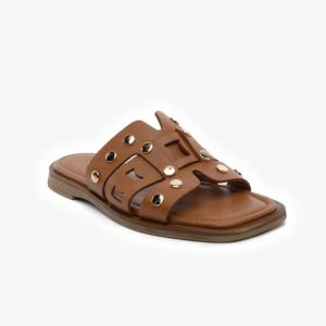 Greyder 59250 Taba Hakiki Deri Casual Kadın Terlik